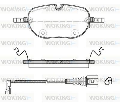 P1863301 WOKING Комплект тормозных колодок, дисковый тормоз