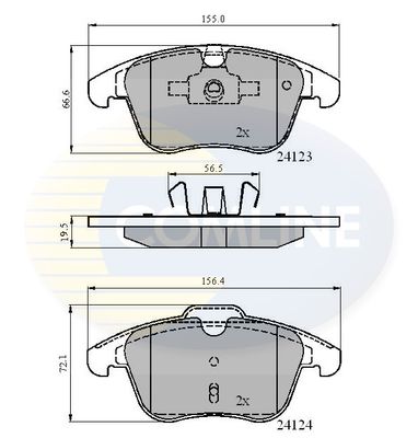 CBP01591 COMLINE Комплект тормозных колодок, дисковый тормоз