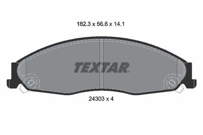 2430301 TEXTAR Комплект тормозных колодок, дисковый тормоз