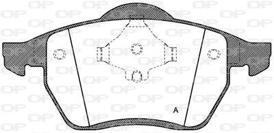 BPA039000 OPEN PARTS Комплект тормозных колодок, дисковый тормоз