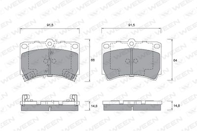 1511192 WEEN Комплект тормозных колодок, дисковый тормоз