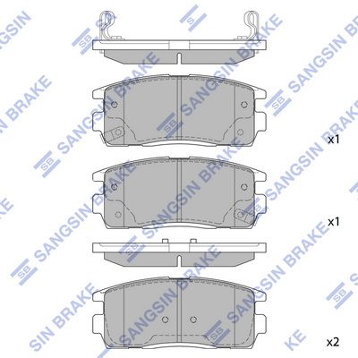 SP1205 Hi-Q Комплект тормозных колодок, дисковый тормоз