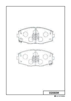 D2060M MK Kashiyama Комплект тормозных колодок, дисковый тормоз