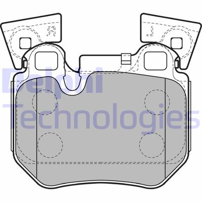 LP2121 DELPHI Комплект тормозных колодок, дисковый тормоз