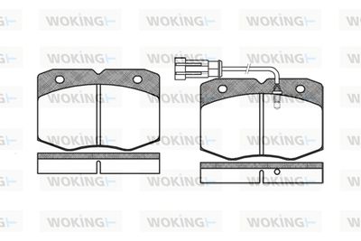 P535312 WOKING Комплект тормозных колодок, дисковый тормоз