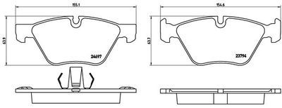 P06060 BREMBO Комплект тормозных колодок, дисковый тормоз