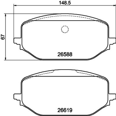 MDB3349 MINTEX Комплект тормозных колодок, дисковый тормоз