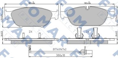 FO998881 FOMAR Friction Комплект тормозных колодок, дисковый тормоз