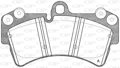 BPA099500 OPEN PARTS Комплект тормозных колодок, дисковый тормоз