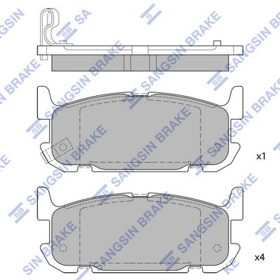 SP1525 Hi-Q Комплект тормозных колодок, дисковый тормоз