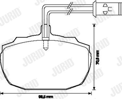 571821J JURID Комплект тормозных колодок, дисковый тормоз