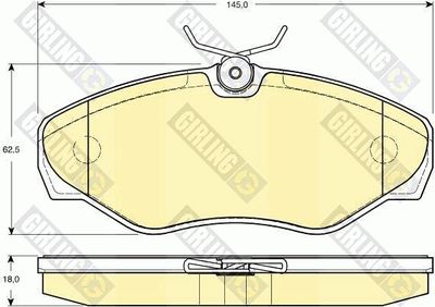 6114781 GIRLING Комплект тормозных колодок, дисковый тормоз