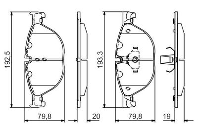 0986495439 BOSCH Комплект тормозных колодок, дисковый тормоз