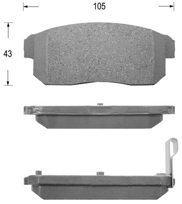 FK1239 KAISHIN Комплект тормозных колодок, дисковый тормоз