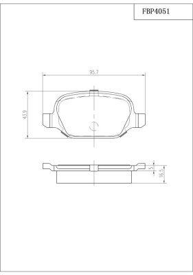 FBP4051 FI.BA Комплект тормозных колодок, дисковый тормоз