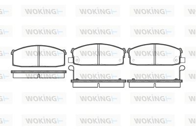 P017302 WOKING Комплект тормозных колодок, дисковый тормоз