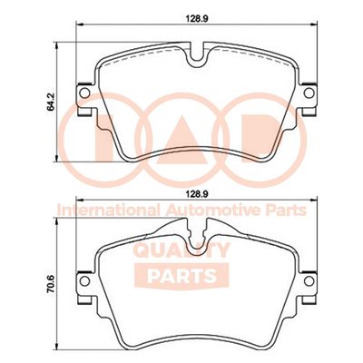 70451005P IAP QUALITY PARTS Комплект тормозных колодок, дисковый тормоз