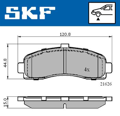 VKBP80492 SKF Комплект тормозных колодок, дисковый тормоз