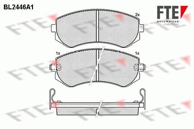 BL2446A1 FTE Комплект тормозных колодок, дисковый тормоз