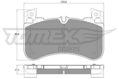 TX1953 TOMEX Brakes Комплект тормозных колодок, дисковый тормоз