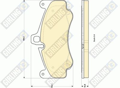 6118599 GIRLING Комплект тормозных колодок, дисковый тормоз