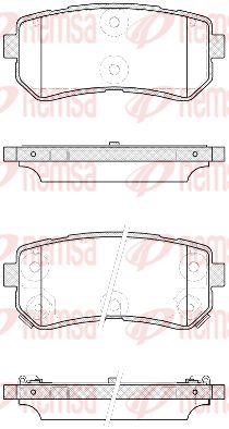 120942 REMSA Комплект тормозных колодок, дисковый тормоз