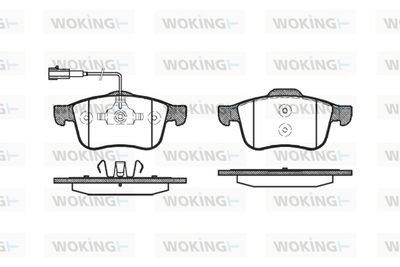 P1083302 WOKING Комплект тормозных колодок, дисковый тормоз