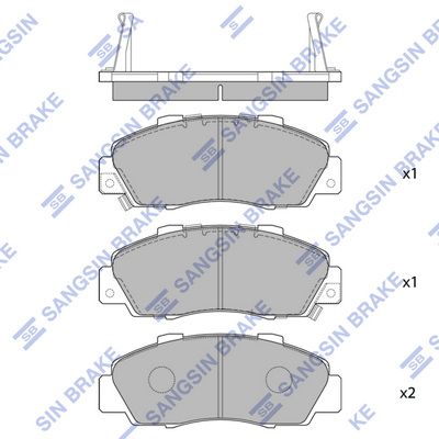 SP1076F Hi-Q Комплект тормозных колодок, дисковый тормоз