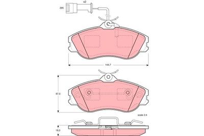 GDB816 TRW Комплект тормозных колодок, дисковый тормоз