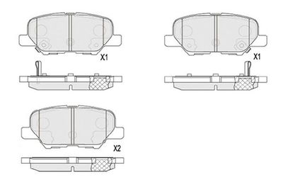 KBP5551 KAVO PARTS Комплект тормозных колодок, дисковый тормоз