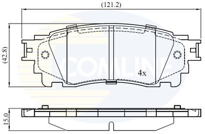 CBP02460 COMLINE Комплект тормозных колодок, дисковый тормоз