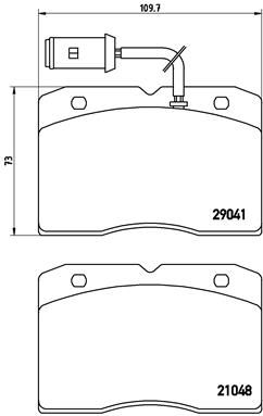 PA6012 BREMBO Комплект тормозных колодок, дисковый тормоз