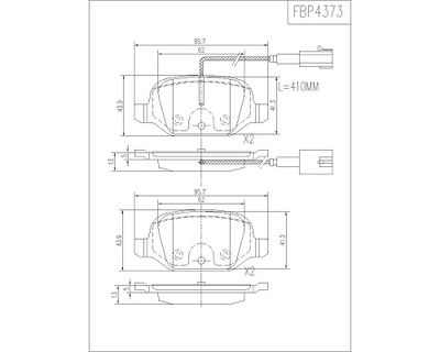 FBP4373 FI.BA Комплект тормозных колодок, дисковый тормоз