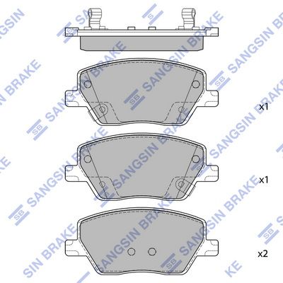 SP4412 Hi-Q Комплект тормозных колодок, дисковый тормоз