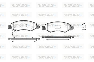 P602321 WOKING Комплект тормозных колодок, дисковый тормоз