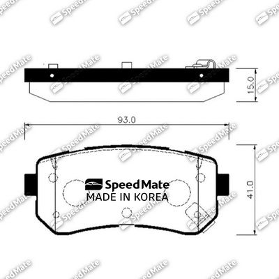 SMBPK040 SpeedMate Комплект тормозных колодок, дисковый тормоз