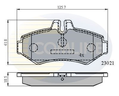 CBP0914 COMLINE Комплект тормозных колодок, дисковый тормоз