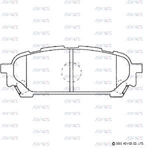 SN912 ADVICS Комплект тормозных колодок, дисковый тормоз