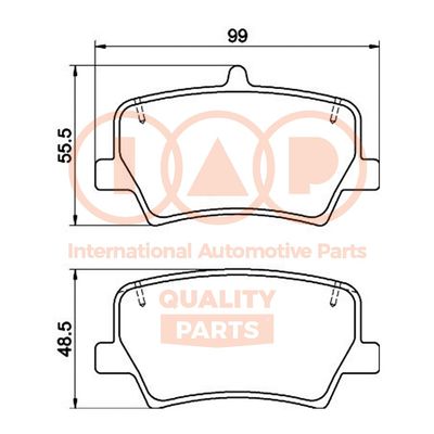 70456043 IAP QUALITY PARTS Комплект тормозных колодок, дисковый тормоз