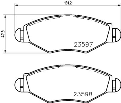 PCP1045 DON Комплект тормозных колодок, дисковый тормоз