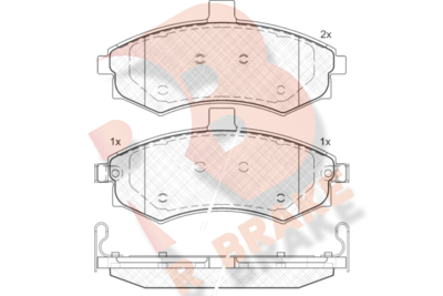 RB1643 R BRAKE Комплект тормозных колодок, дисковый тормоз