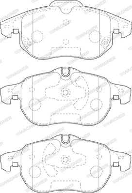 WBP23402B WAGNER Комплект тормозных колодок, дисковый тормоз