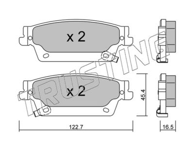 7170 TRUSTING Комплект тормозных колодок, дисковый тормоз