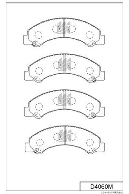 D4060M MK Kashiyama Комплект тормозных колодок, дисковый тормоз