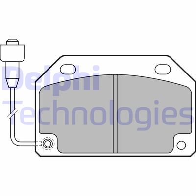 LP487 DELPHI Комплект тормозных колодок, дисковый тормоз