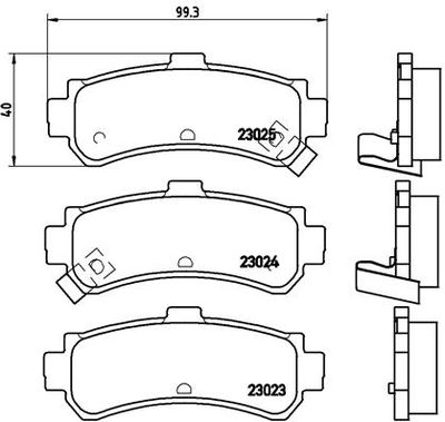 P56035 BREMBO Комплект тормозных колодок, дисковый тормоз