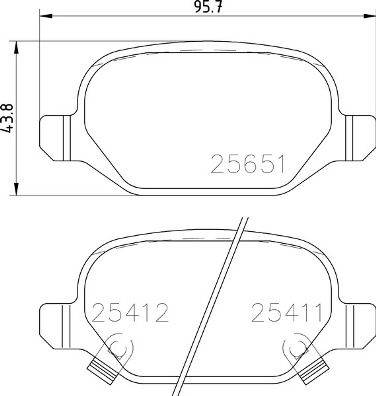 P23151 BREMBO Комплект тормозных колодок, дисковый тормоз