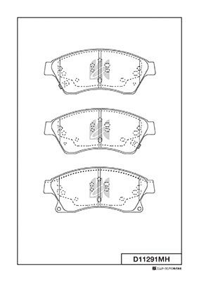 D11291MH MK Kashiyama Комплект тормозных колодок, дисковый тормоз