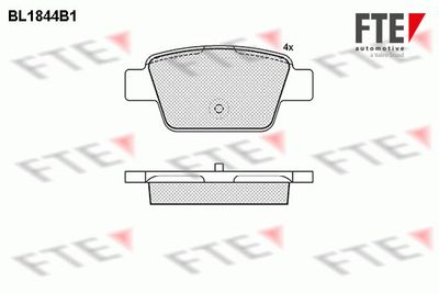 BL1844B1 FTE Комплект тормозных колодок, дисковый тормоз