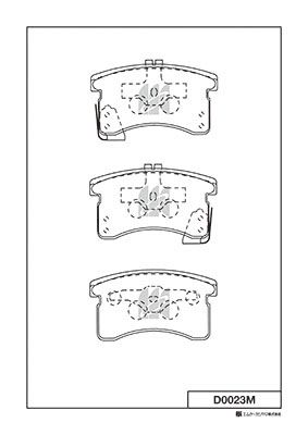D0023M MK Kashiyama Комплект тормозных колодок, дисковый тормоз